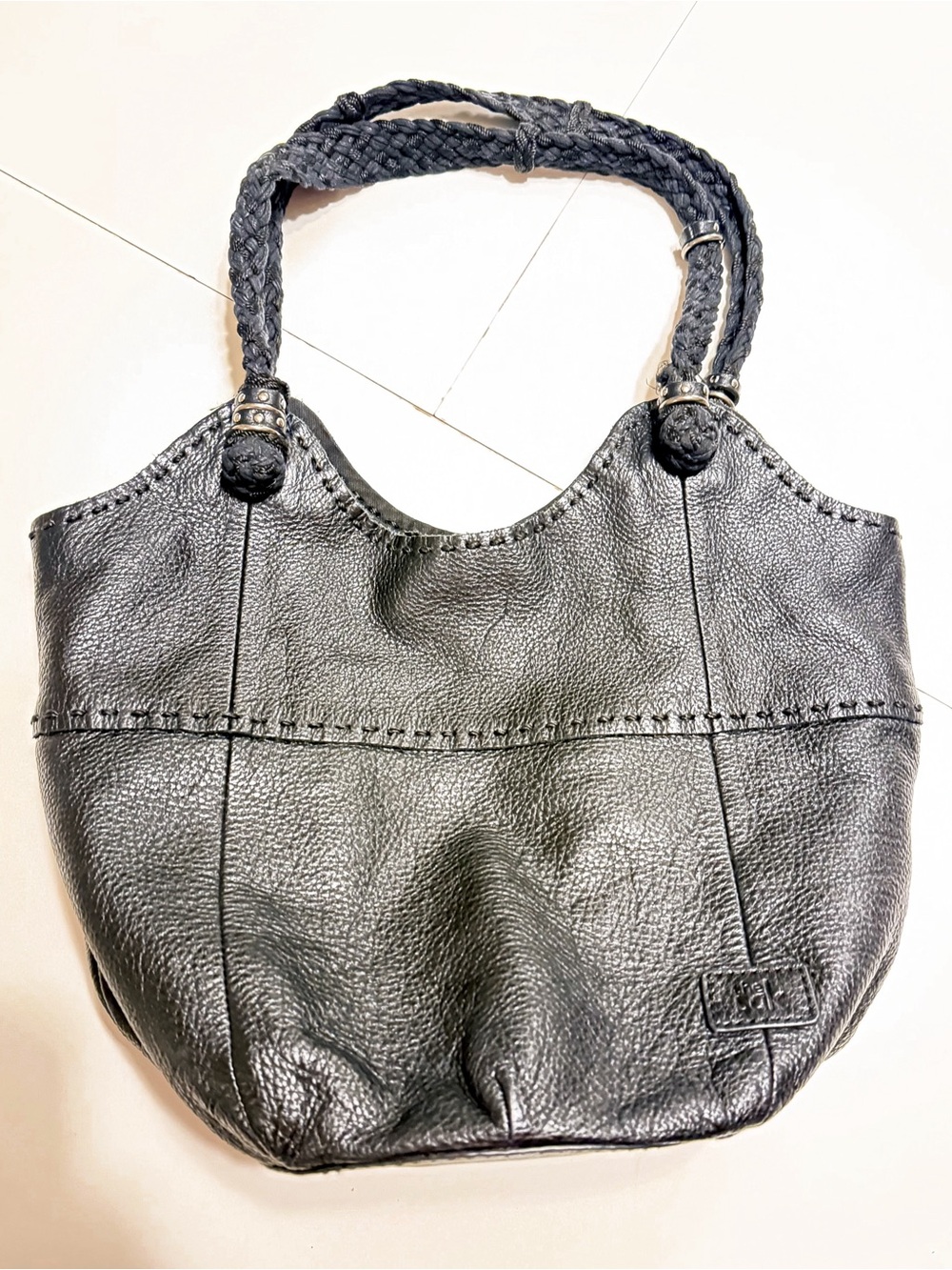 The Sak Black Hobo with Multicolor Striped Interior